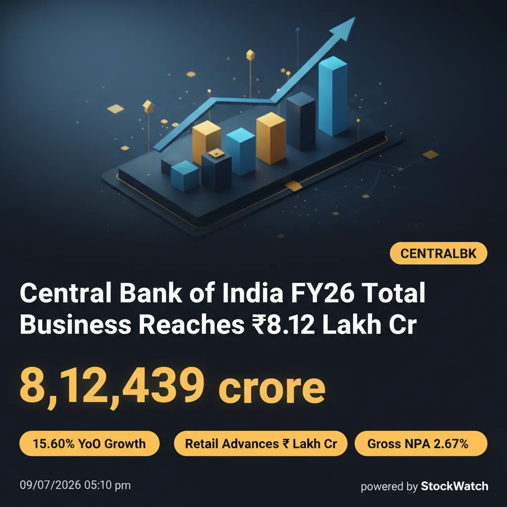 Central Bank of India FY26 Total Business Reaches ₹8.12 Lakh Cr