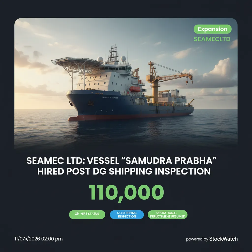 Seamec Ltd: Vessel 'Samudra Prabha' Hired Post DG Shipping Inspection