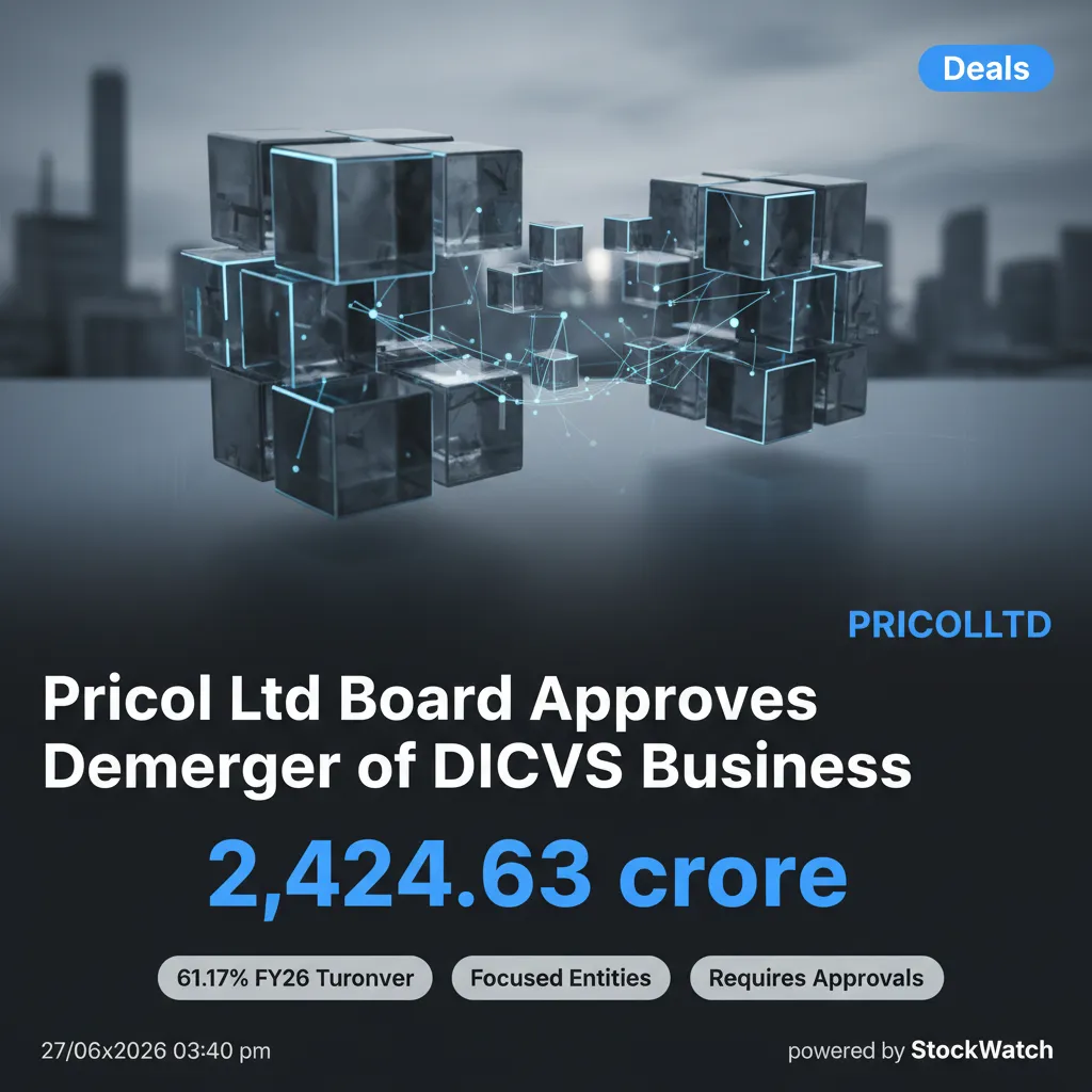 Pricol Ltd Board Approves Demerger of DICVS Business